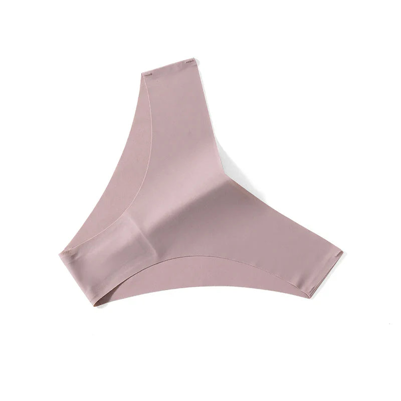 Women's Sexy Silk Panties Seamless Female Underwear Low-Waist High Elasticity Briefs Thongs Women Fashion Lingerie Bikinis Tanga