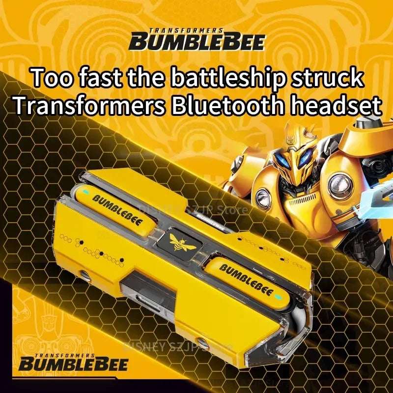 Transformers TF-T01 TWS Earphones Bluetooth 5.3 Bumblebee Wireless Earphone HIFI Stereo Headset Gaming Music Dual Mode Earbuds