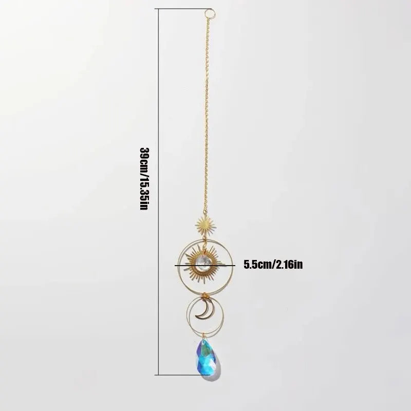 1 Piece, Crystal Wind Chimes Star Moon Catcher, Sun Prism Ball Garden Decoration
