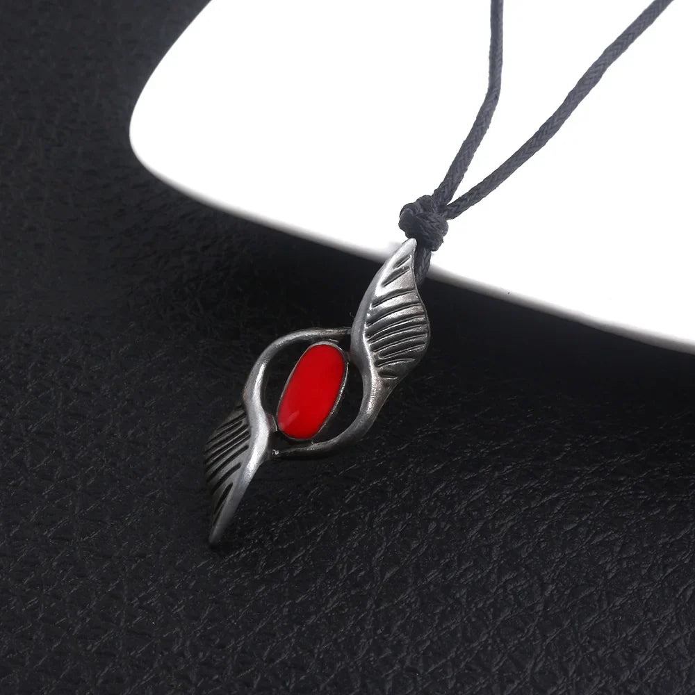 DMC Devil Maycry Pendant Necklace Devil Hunter Dante Perfect Amulet Red Crystal Necklaces for Women Men Choker Jewelry