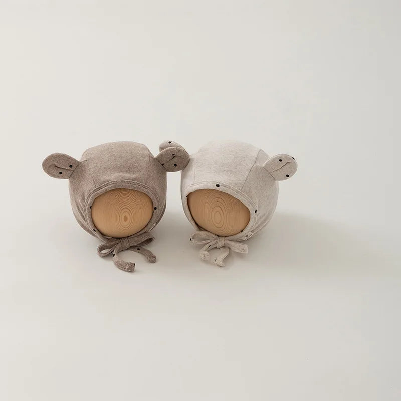 1 Piece Cute Cartoon Fashion Newborn Beanie Sweet Bear Bunny Ear Infant Baby Photography Props Hat Soft Cotton Toddler Hat