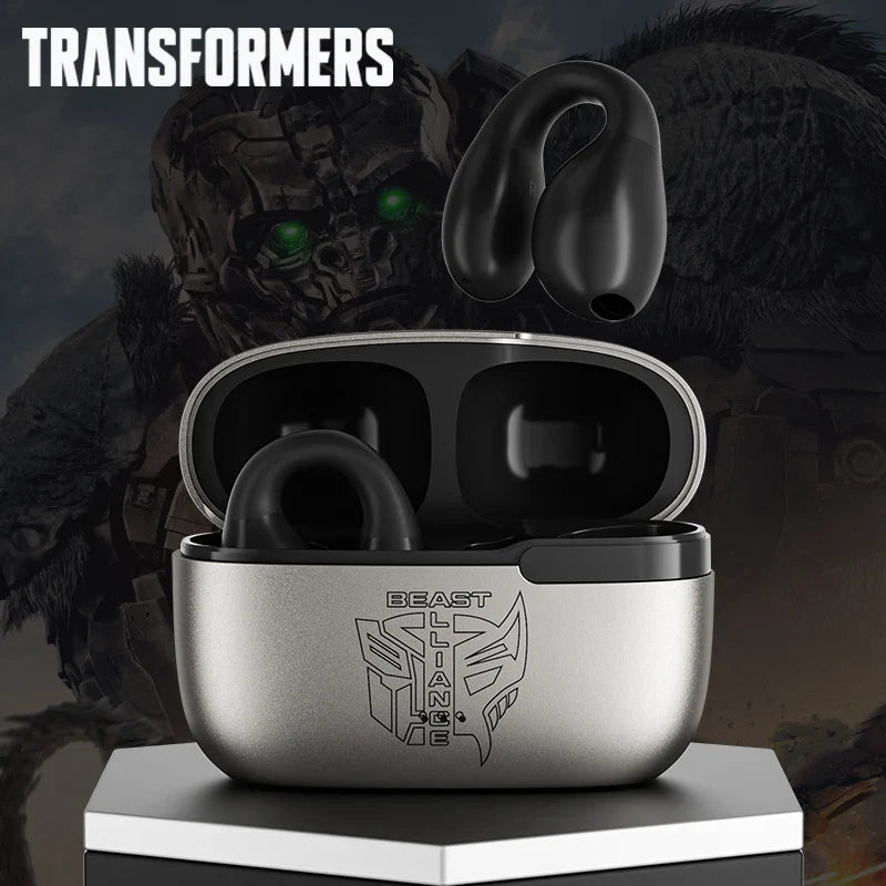 Original Transformers TF-T05 Earphones Bluetooth 5.3 Ear Clip Wireless Headphones Touch Control Earbuds Gaming Long Standby