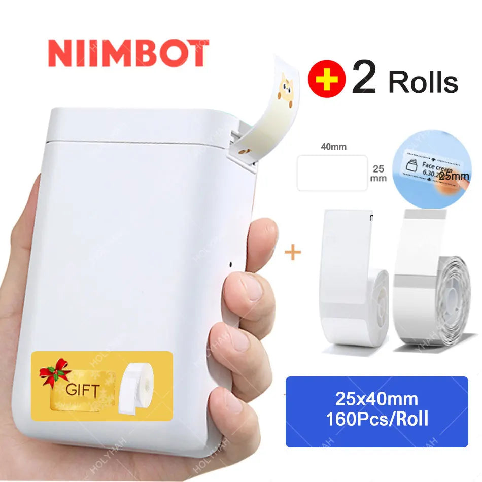 2025 D101 Portable Label Maker Wireless Label Printer Tape for Phone Tablet Easy to Use Office Home Organization D11 Plus