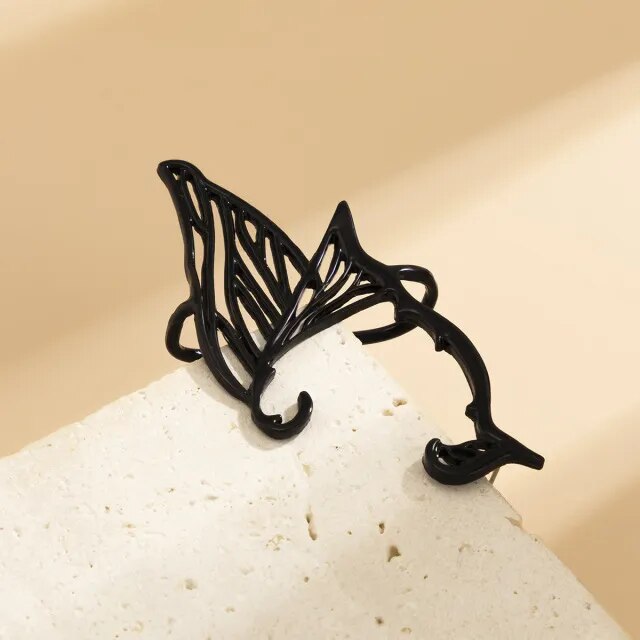 Punk Fairy Ear Cuff Earring Dark Elf Ear Clip No Piercing Earrings For Women Silver Color Goth Halloween Earcuff Jewelry