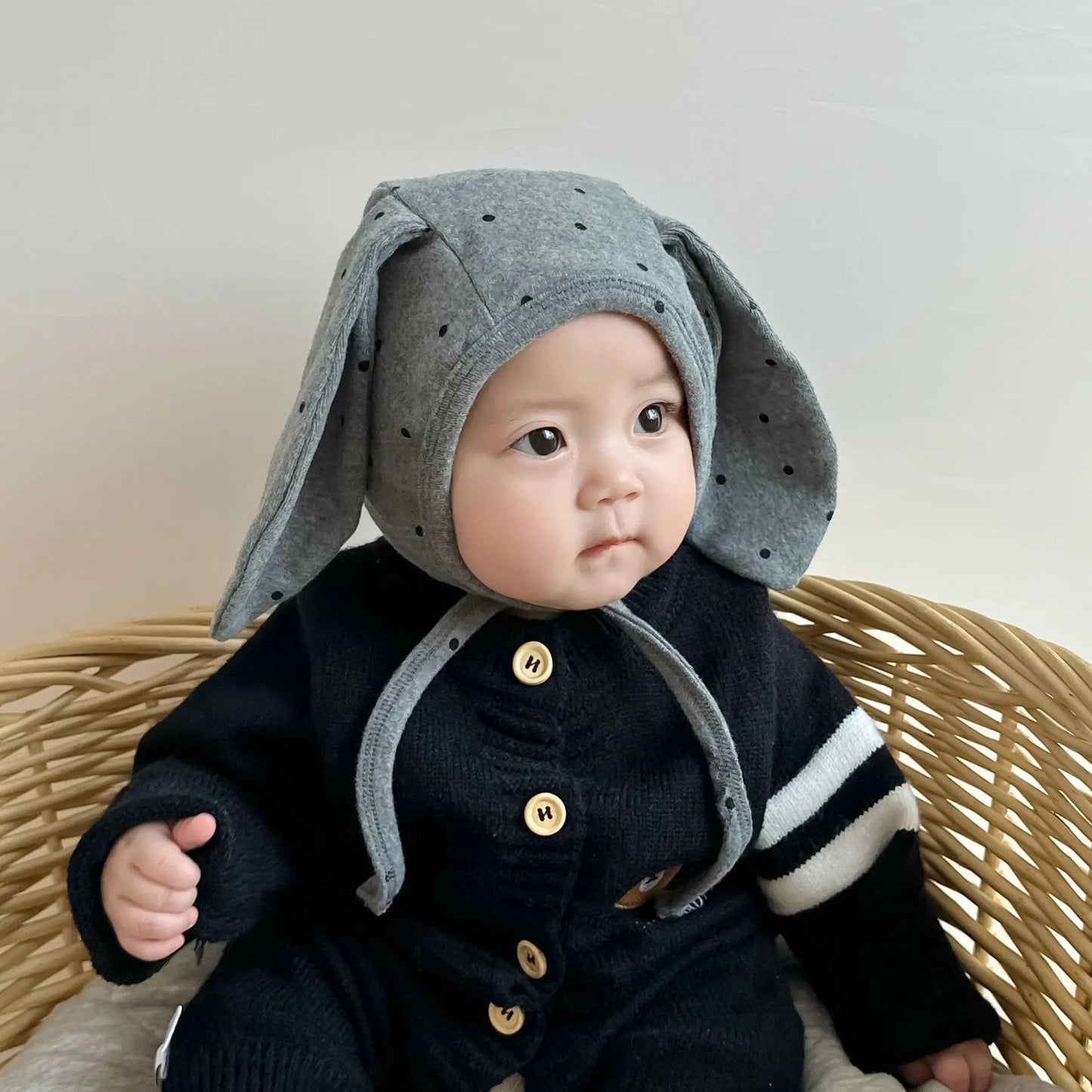 1 Piece Cute Cartoon Fashion Newborn Beanie Sweet Bear Bunny Ear Infant Baby Photography Props Hat Soft Cotton Toddler Hat