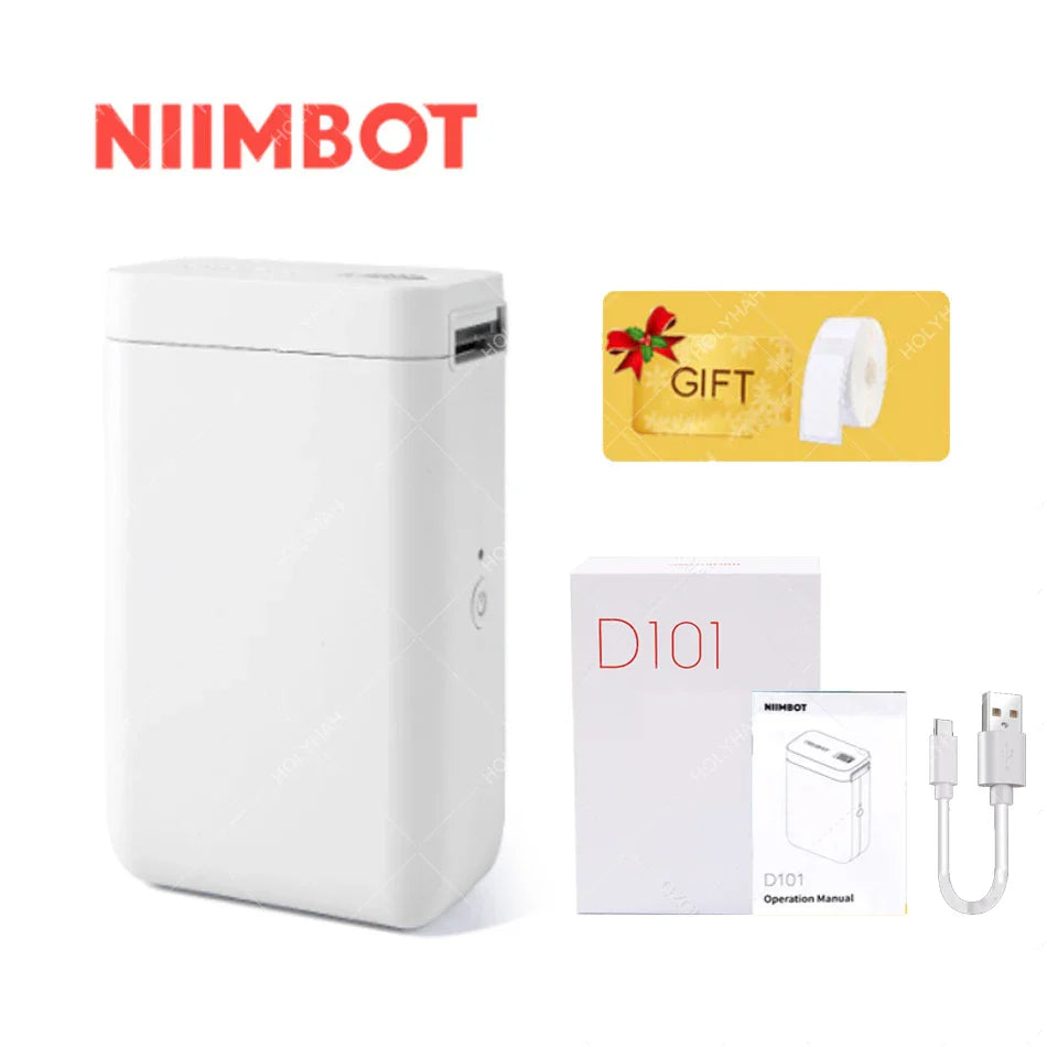 2025 D101 Portable Label Maker Wireless Label Printer Tape for Phone Tablet Easy to Use Office Home Organization D11 Plus