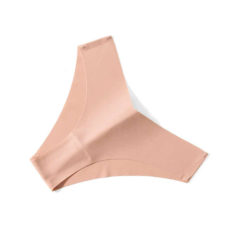Women's Sexy Silk Panties Seamless Female Underwear Low-Waist High Elasticity Briefs Thongs Women Fashion Lingerie Bikinis Tanga