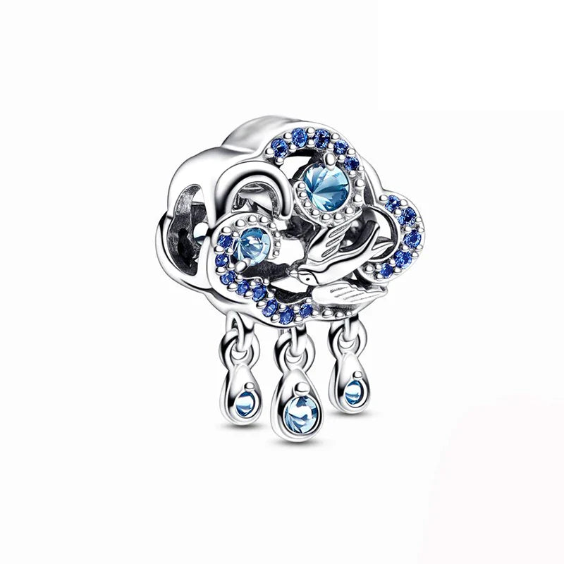Newest Deer Star Witch Cat Castle Beads Shining Pendants Fit Original Pandora Charms Silver Color Bracelets DIY Women's Jewelry