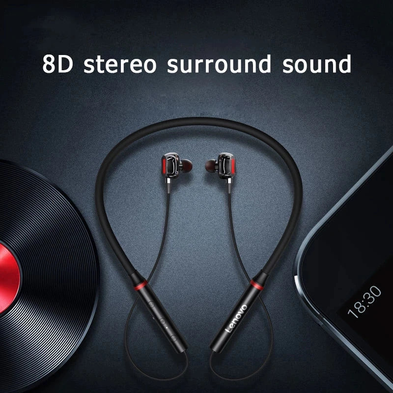 Original Lenovo HE05 Pro TWS Wireless Earphone Bluetooth 5.0 Sports Noise Canceling Neckband Headphones Waterproof Microphone