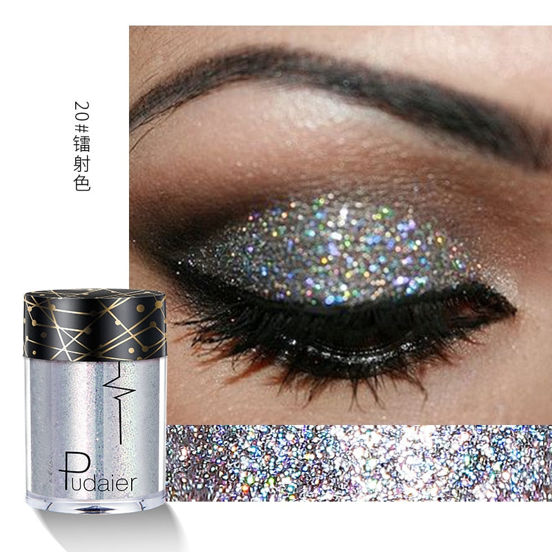 New Glitter Eye Shadow Professional Makeup Monochrome Shining Eyeshadow Sequins Universal Party Cosmetic Palete