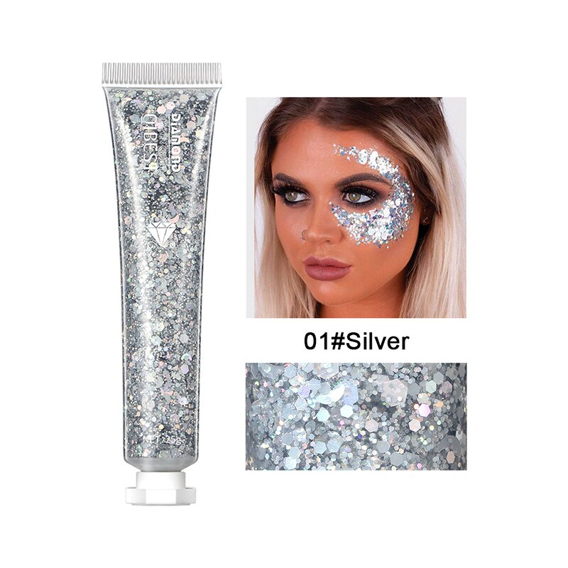 1pcs Eyeshadow Sequins Face Eye Glitter Sequin Gel Diamond Shiny Glitter Body Sequins Makeup Decorative For Party Festival