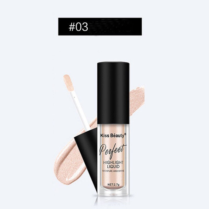 Liquid Highlighter Face Skin Brightener Shimmer Long-lasting Easy To Wear Glitter Eyeshadow Lips Body Glow Create MakeUp Tools