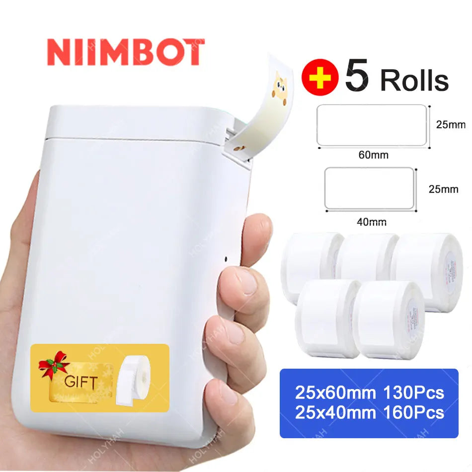 2025 D101 Portable Label Maker Wireless Label Printer Tape for Phone Tablet Easy to Use Office Home Organization D11 Plus