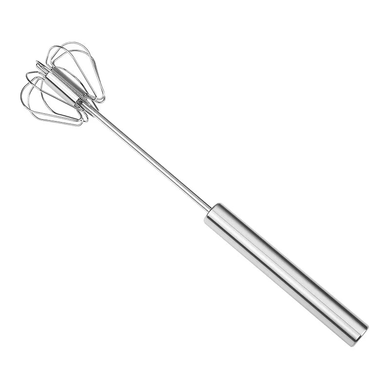Stainless Steel Semi-Automatic Rotary Eggbeater Cream Blender Kitchen Tool