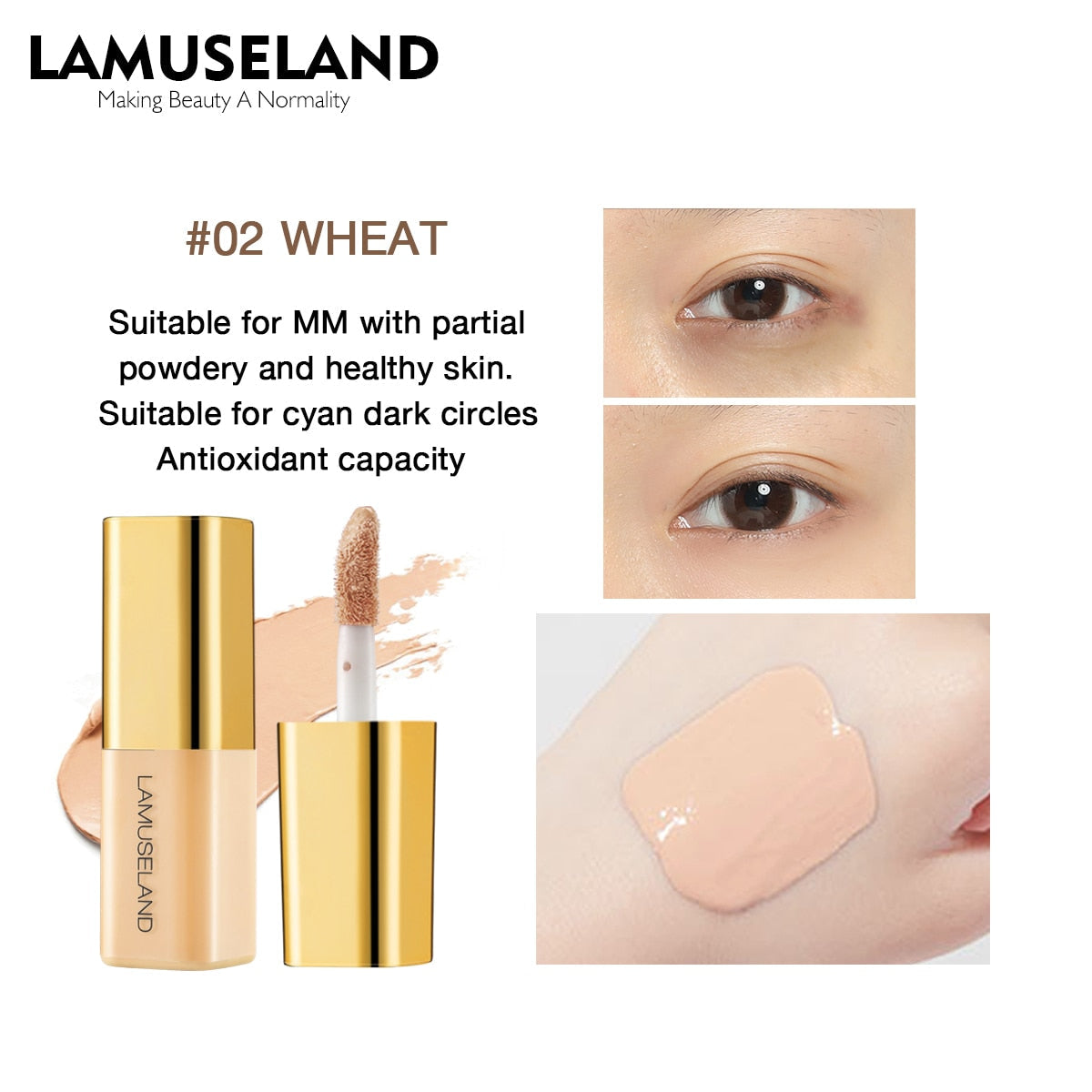 Concealer Foundation Cream Makeup Base Professional Full Coverage Freckles Cover Acne Spots and Dark Circles Facial Makeup