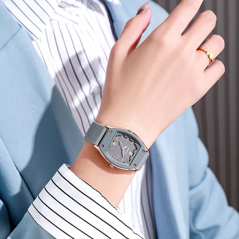 2024 New Arrival Fashion Quartz Watches For Women Ladies Girls Gift Watch Candy Color Silicone Band Wristwatch Relojes Feminin0