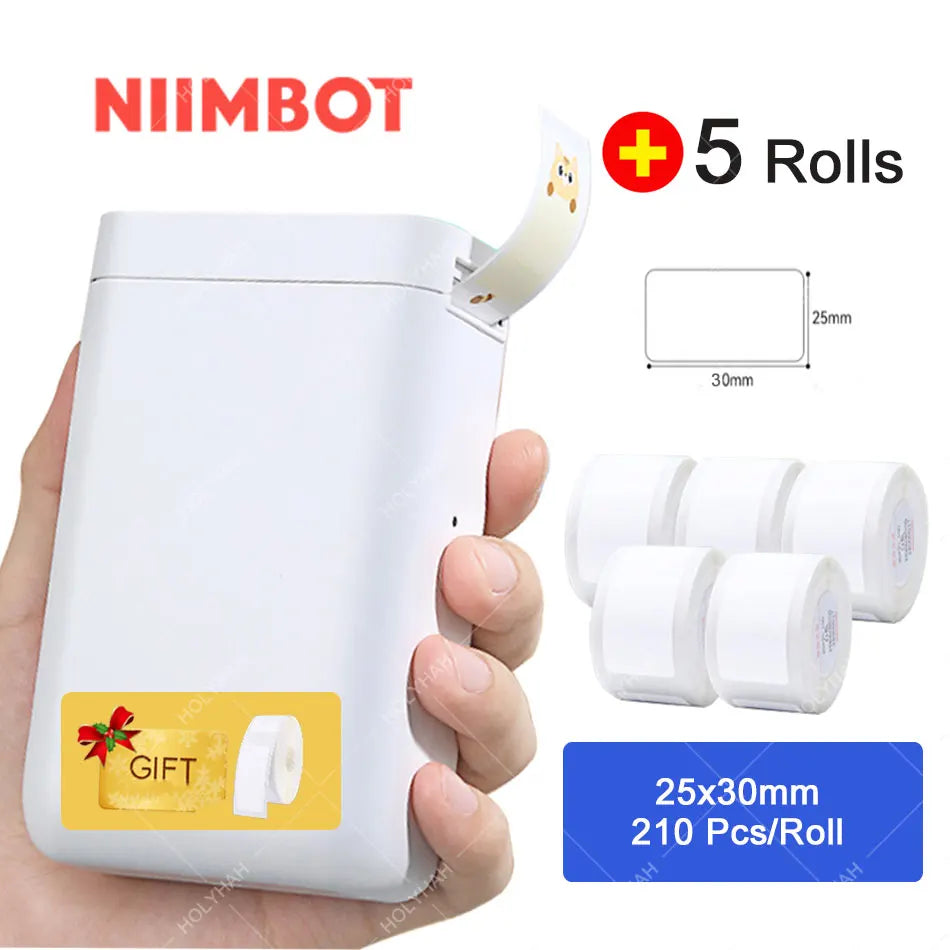2025 D101 Portable Label Maker Wireless Label Printer Tape for Phone Tablet Easy to Use Office Home Organization D11 Plus