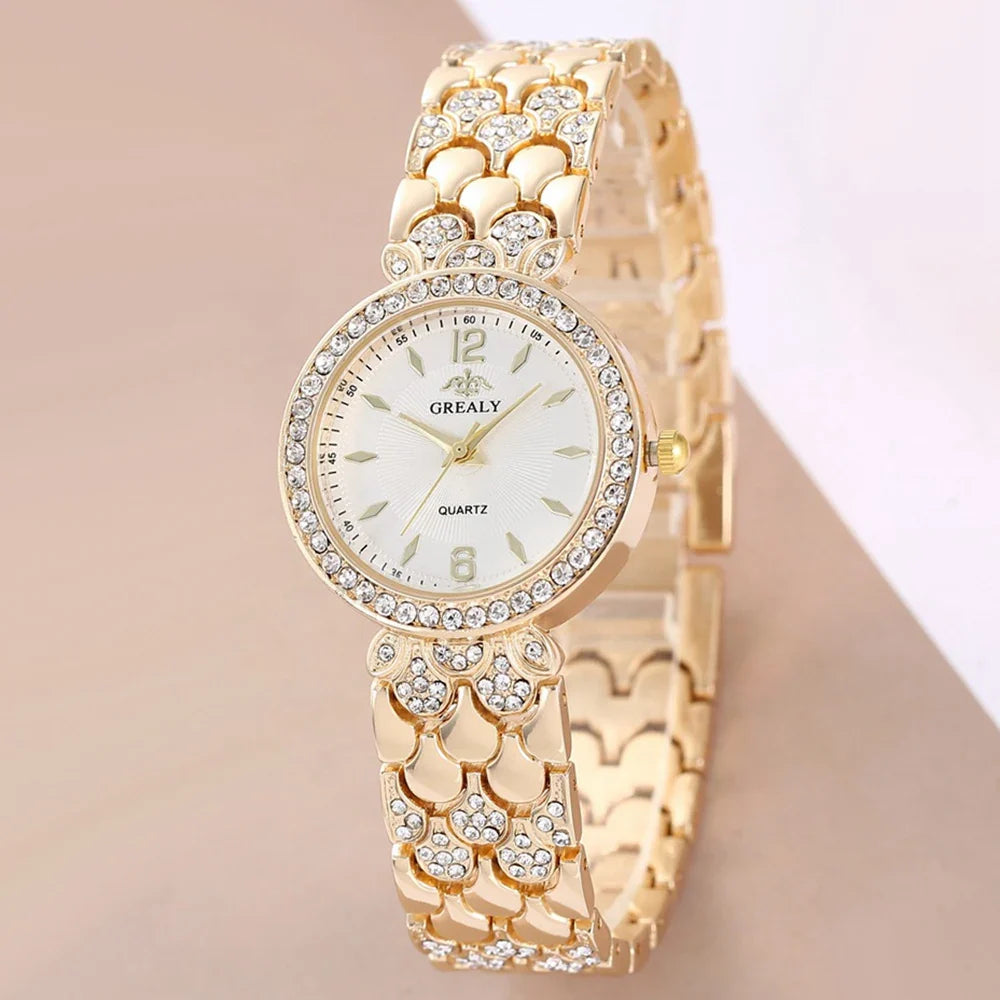 New Fashion Women Watch Casual Clock Rhinestone Business Women Quartz Watch For Women Relogio Feminino Simple Wristwatch Relógio
