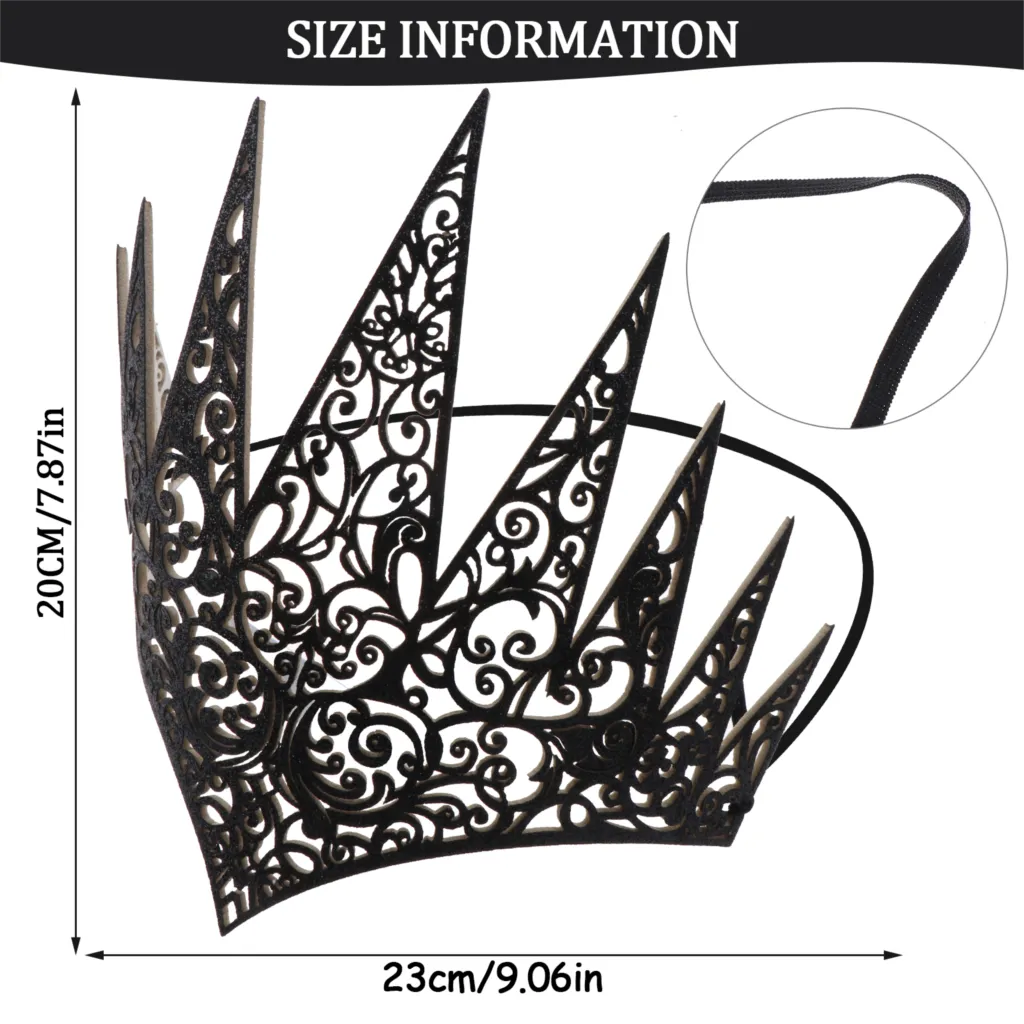 Queen Crown Tiara Halloween Gothic Crown Headdress Halloween Party Masquerade Cosplay Accessories