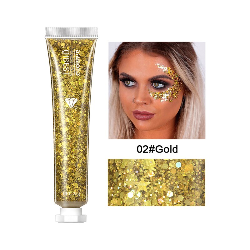 1pcs Eyeshadow Sequins Face Eye Glitter Sequin Gel Diamond Shiny Glitter Body Sequins Makeup Decorative For Party Festival
