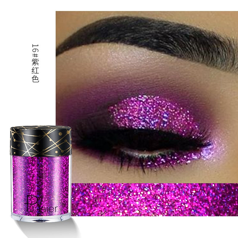New Glitter Eye Shadow Professional Makeup Monochrome Shining Eyeshadow Sequins Universal Party Cosmetic Palete