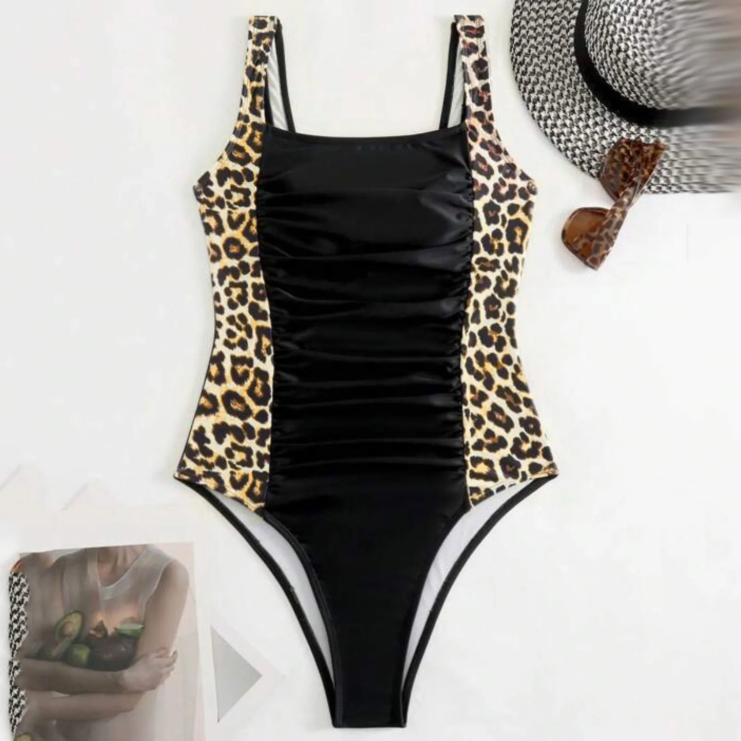 Swimwear For Women 2024 Plus Size Women Fashion Solid Sexy Suspender Pure Desire Hot Girl Swimsuit Nuevo En Conjuntos A Juego