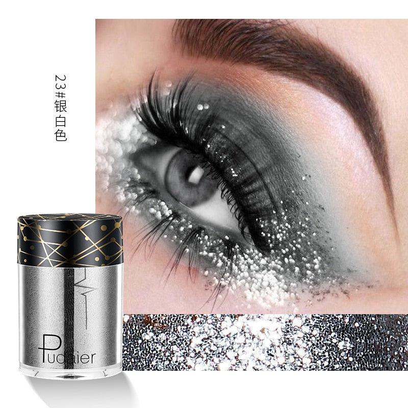 New Glitter Eye Shadow Professional Makeup Monochrome Shining Eyeshadow Sequins Universal Party Cosmetic Palete