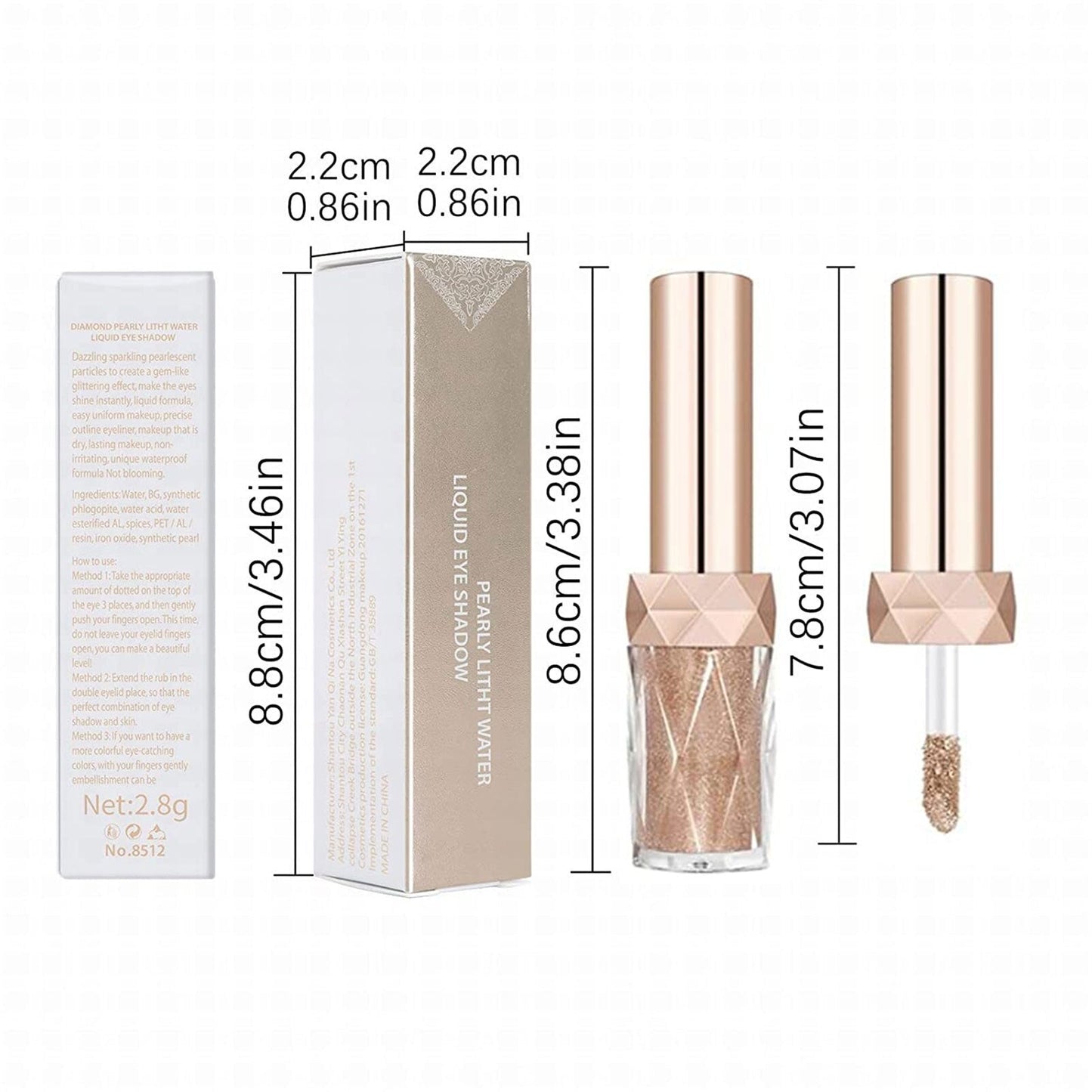 Liquid Glitter Eyeshadow Sparkling Metallic High-pigmented Eyeshadow Set Long-wearing Liquid Glitter Blush Eyebrow Shadow With 6