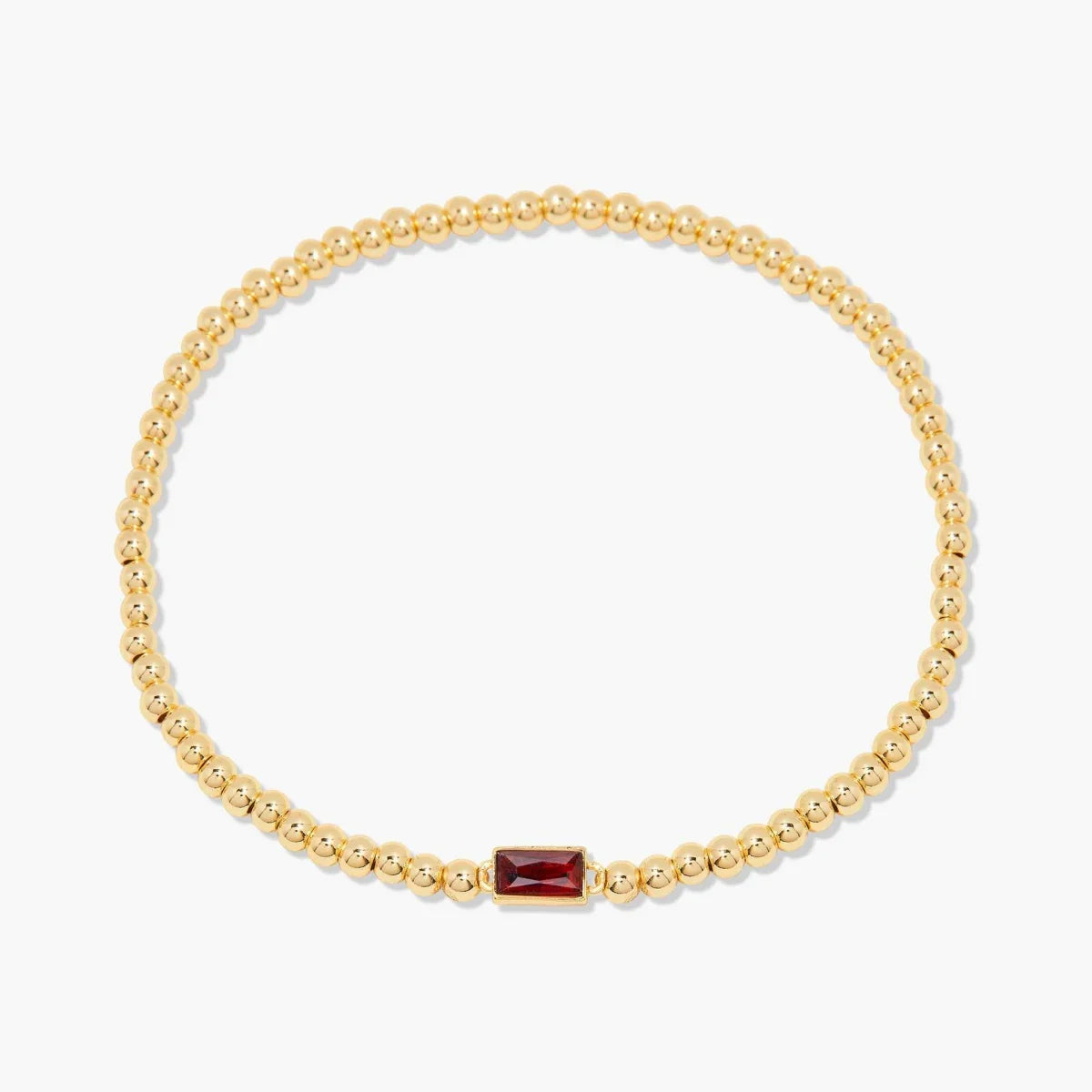 Minimalist style twelve month birthstone women's bracelet, stainless steel, electroplated 18K gold color protection