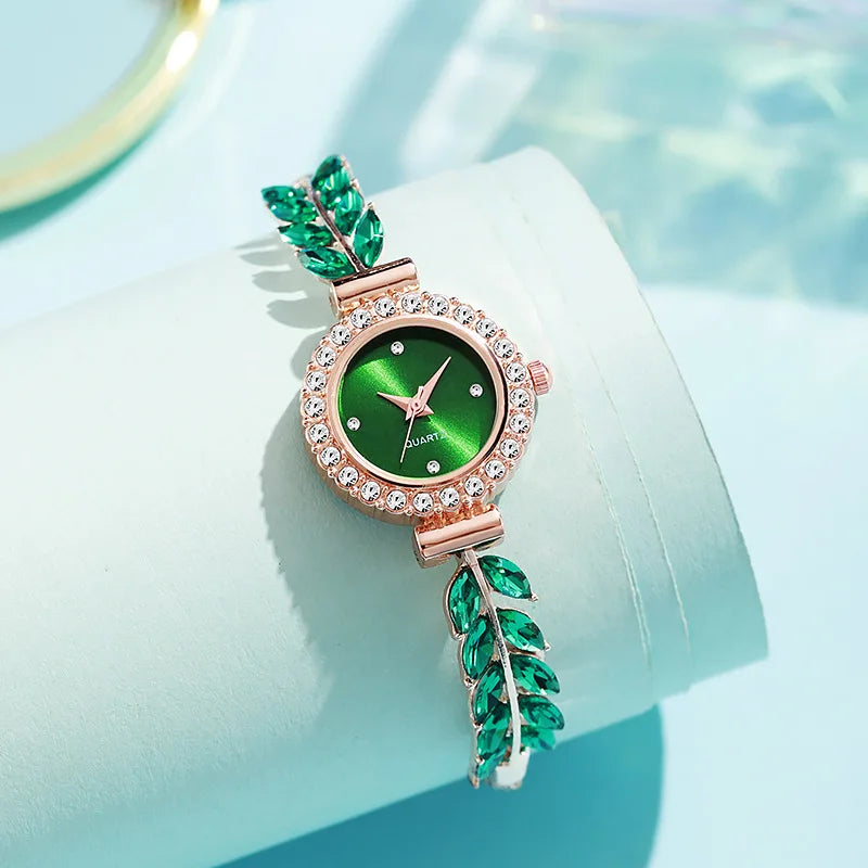 Women's Bracelet Watches Ladies Fashion Quartz Wrist Watch Round Mini Women Watch Gifts for Women(Without Box)