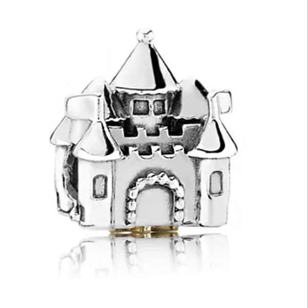Newest Deer Star Witch Cat Castle Beads Shining Pendants Fit Original Pandora Charms Silver Color Bracelets DIY Women's Jewelry