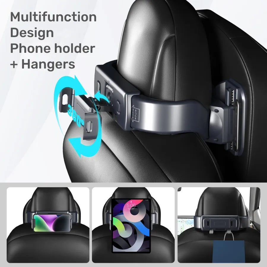For Tesla Multifunction Adjustable Car Neck Pillow Model Y Model 3 Premium Vehicle Head Rest Support Headrest with Phone Holder