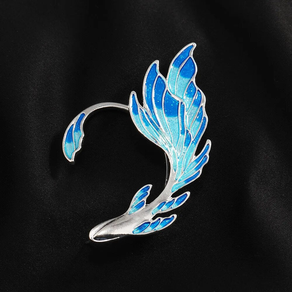Punk Fairy Ear Cuff Earring Dark Elf Ear Clip No Piercing Earrings For Women Silver Color Goth Halloween Earcuff Jewelry