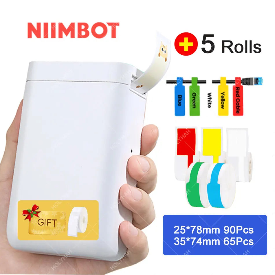 2025 D101 Portable Label Maker Wireless Label Printer Tape for Phone Tablet Easy to Use Office Home Organization D11 Plus