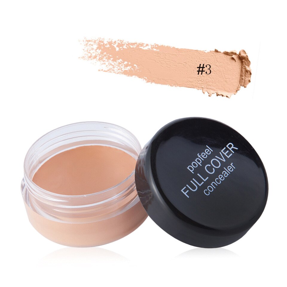 Concealer Foundation Cream Makeup Base Professional Full Coverage Freckles Cover Acne Spots and Dark Circles Facial Makeup
