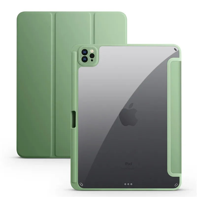For iPad Pro 12.9 Case 2022 Tablet Case with Pencil Holder Clear Hard Cover Funda for iPad Pro 12 9inch 2022 2021 2020 2018 Case