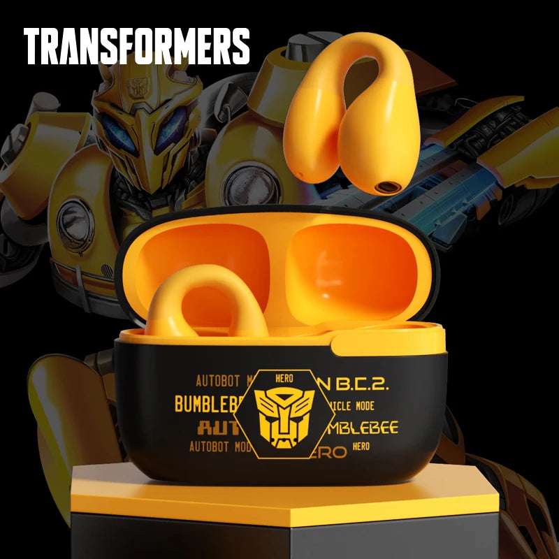 Original Transformers TF-T05 Earphones Bluetooth 5.3 Ear Clip Wireless Headphones Touch Control Earbuds Gaming Long Standby