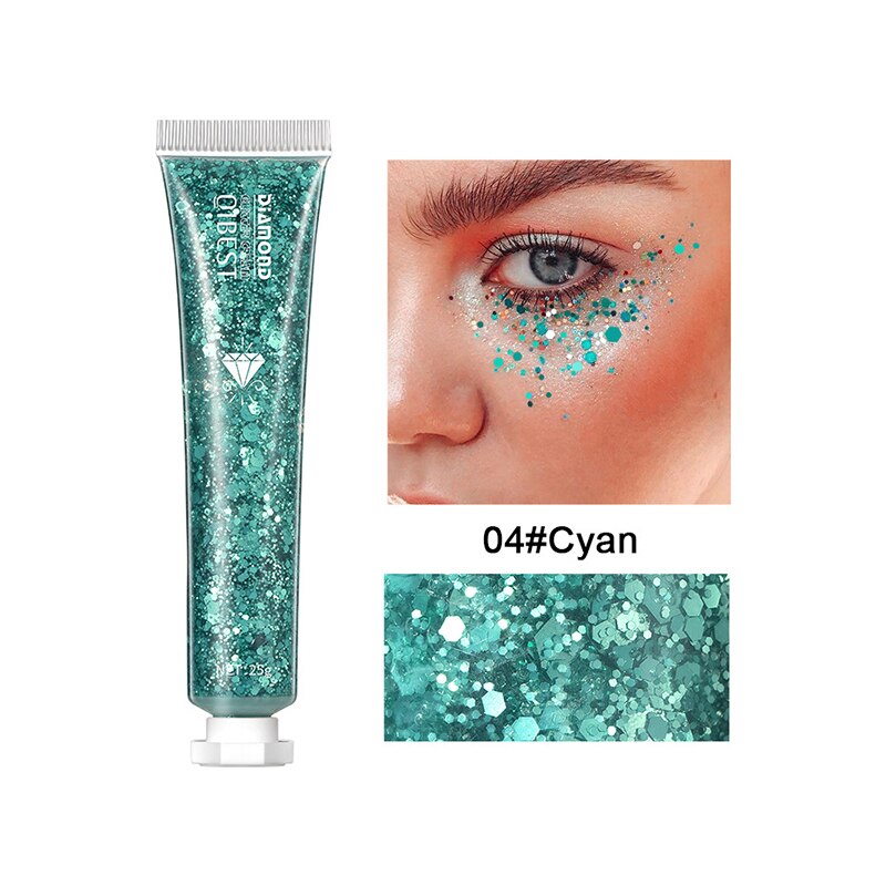 1pcs Eyeshadow Sequins Face Eye Glitter Sequin Gel Diamond Shiny Glitter Body Sequins Makeup Decorative For Party Festival