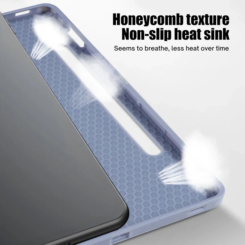 For Samsung Galaxy Tab Case Silicone Tablet Cover for S7/S8/S9 11in S7/S8/S9 Plus 12.4in S6Lite Magnetic Case With Pen Slot