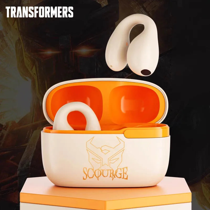 Original Transformers TF-T05 Earphones Bluetooth 5.3 Ear Clip Wireless Headphones Touch Control Earbuds Gaming Long Standby