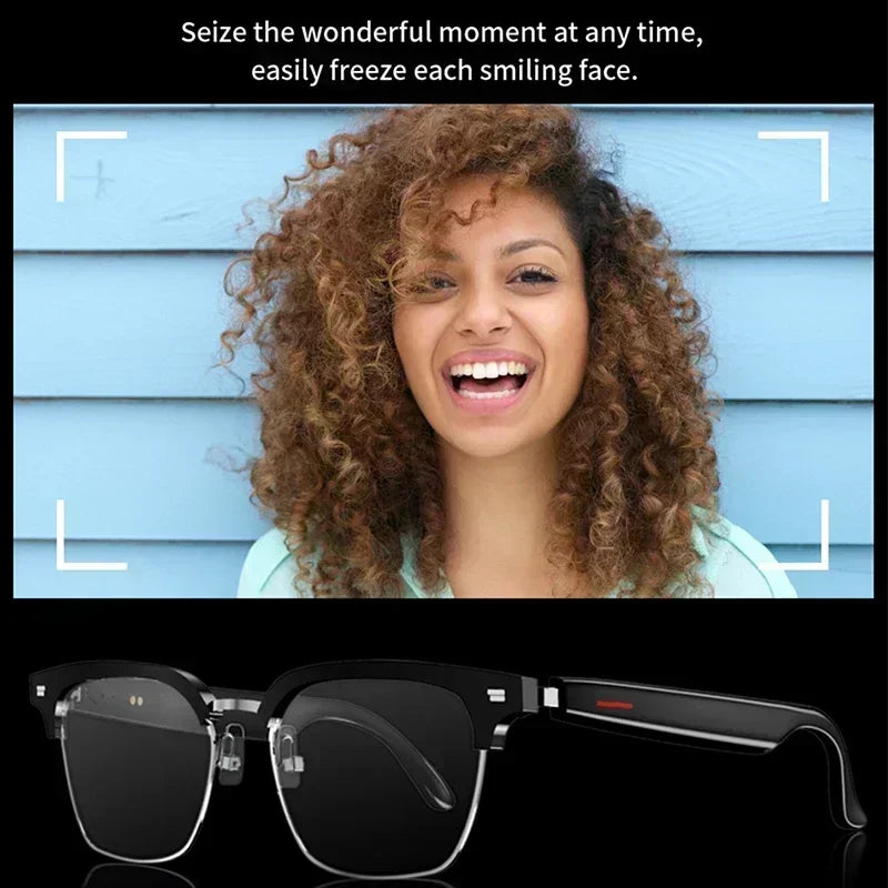 New Smart Glasses Men Music Sunglasses Earphones Wireless Bluetooth Headset HIFI Sound Headphone Driving Glasses Hands-free Call