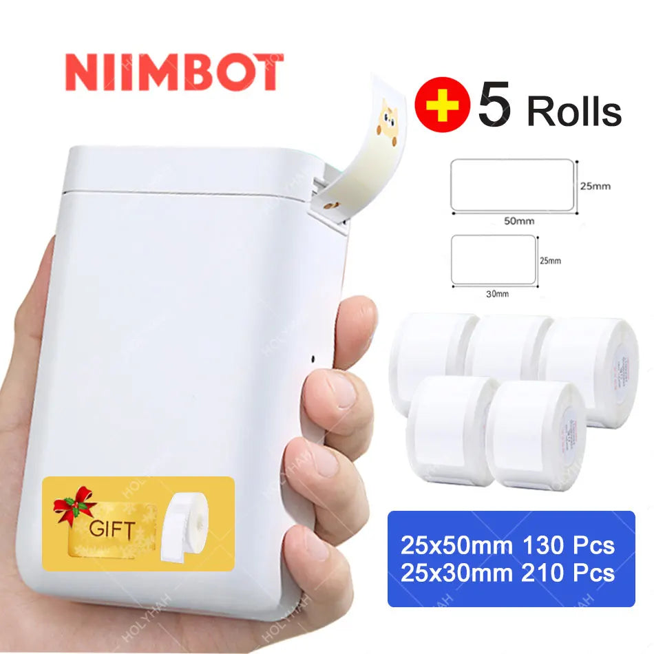 2025 D101 Portable Label Maker Wireless Label Printer Tape for Phone Tablet Easy to Use Office Home Organization D11 Plus