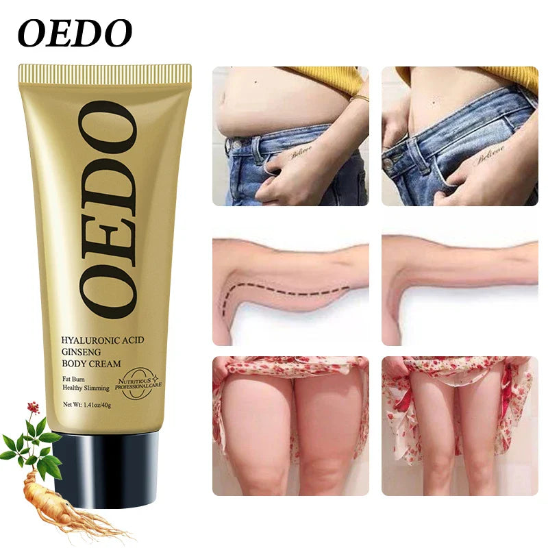 OEDO Ginseng Slimming Cream Reduce Cellulite Lose Weight Burning Fat Health Care Cream Body Skin Whitening Cream