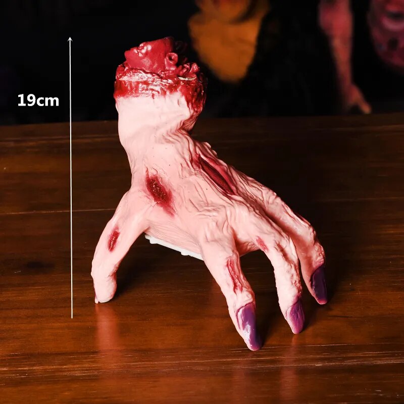 Halloween Electric Toy Candy Bowl with Jump Skull Hand Scary Eyes Party Creepy Decoration Haunted Skull Bowl Ktv Bar Horror Prop