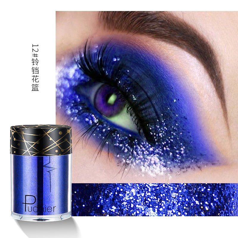 New Glitter Eye Shadow Professional Makeup Monochrome Shining Eyeshadow Sequins Universal Party Cosmetic Palete