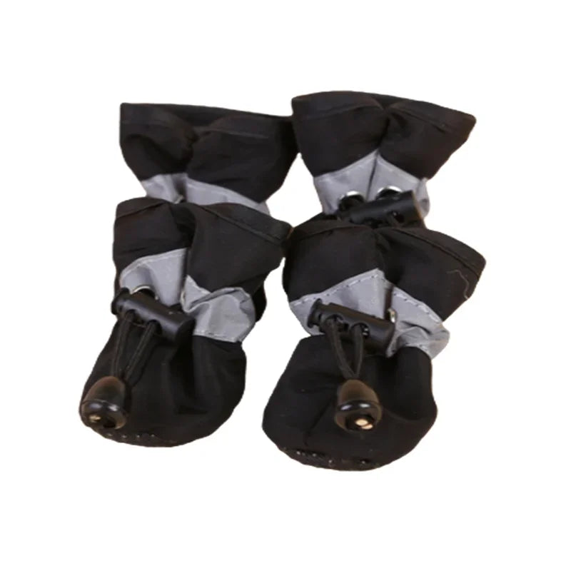4pcs Waterproof Pet Dog Shoes Anti-slip Rain Boots Footwear for Cats Dogs Puppy Pet Booties Pet Paw Accessories