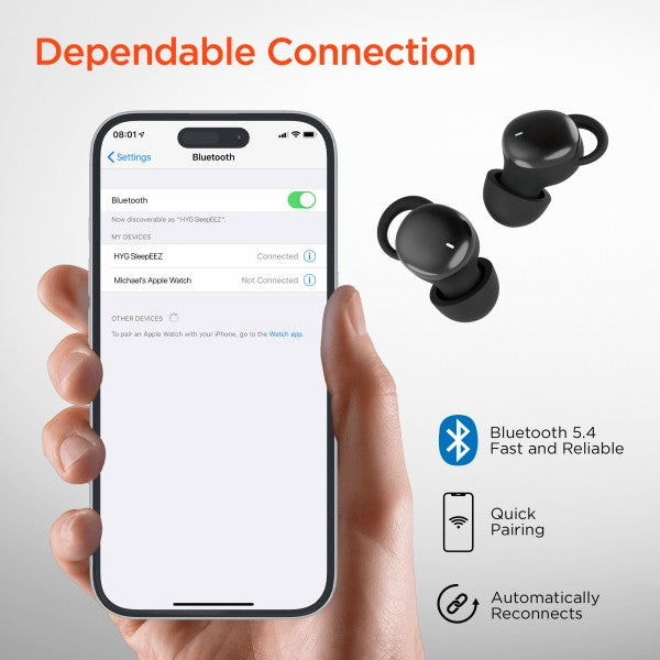 Dependable connection with SleepEEZ Mini Earbuds