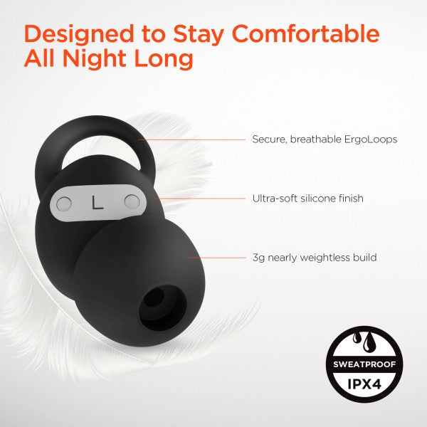 SleepEEZ Mini Earbuds are designed to stay comfortable all night long