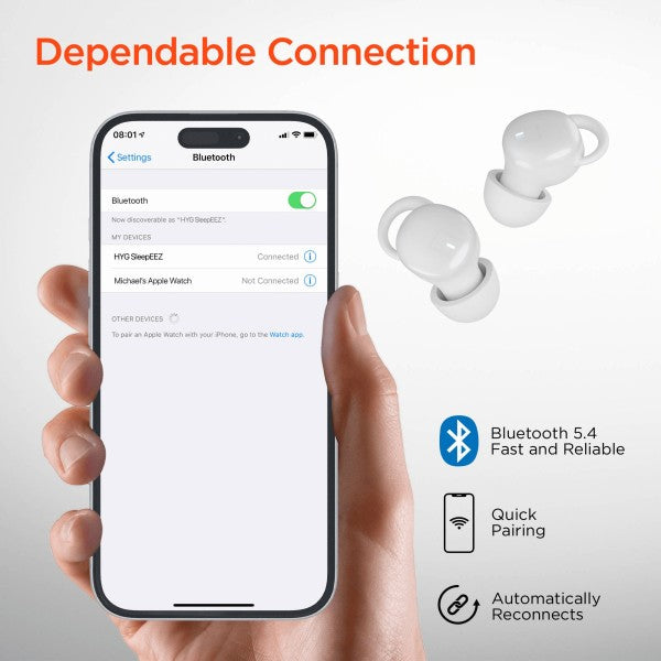 SleepEEZ Mini Earbuds for dependable connection