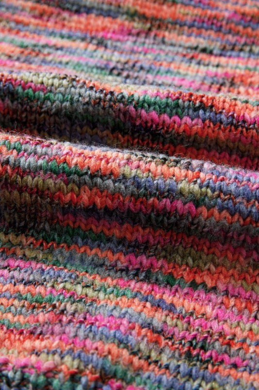 Space Dye Crew Neck Sweater styled for fall fashion.
